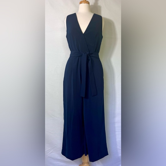 H&M - Navy Tie Jumpsuit - Picture 5 of 8